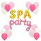 55 Pieces Spa Party Balloons for Slumber Party Decorations, Girls Night Birthday Supplies